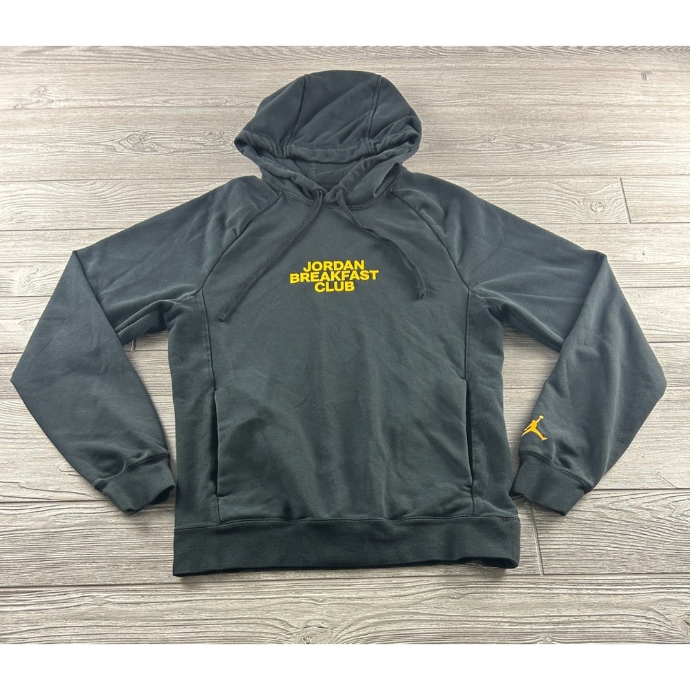 Air Jordan Men Sweatshirt S Black Hoodie Breakfast Club Take Morning Personally